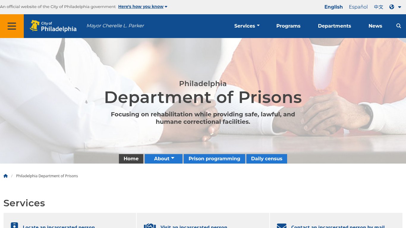 Philadelphia Prison System Inmate Search