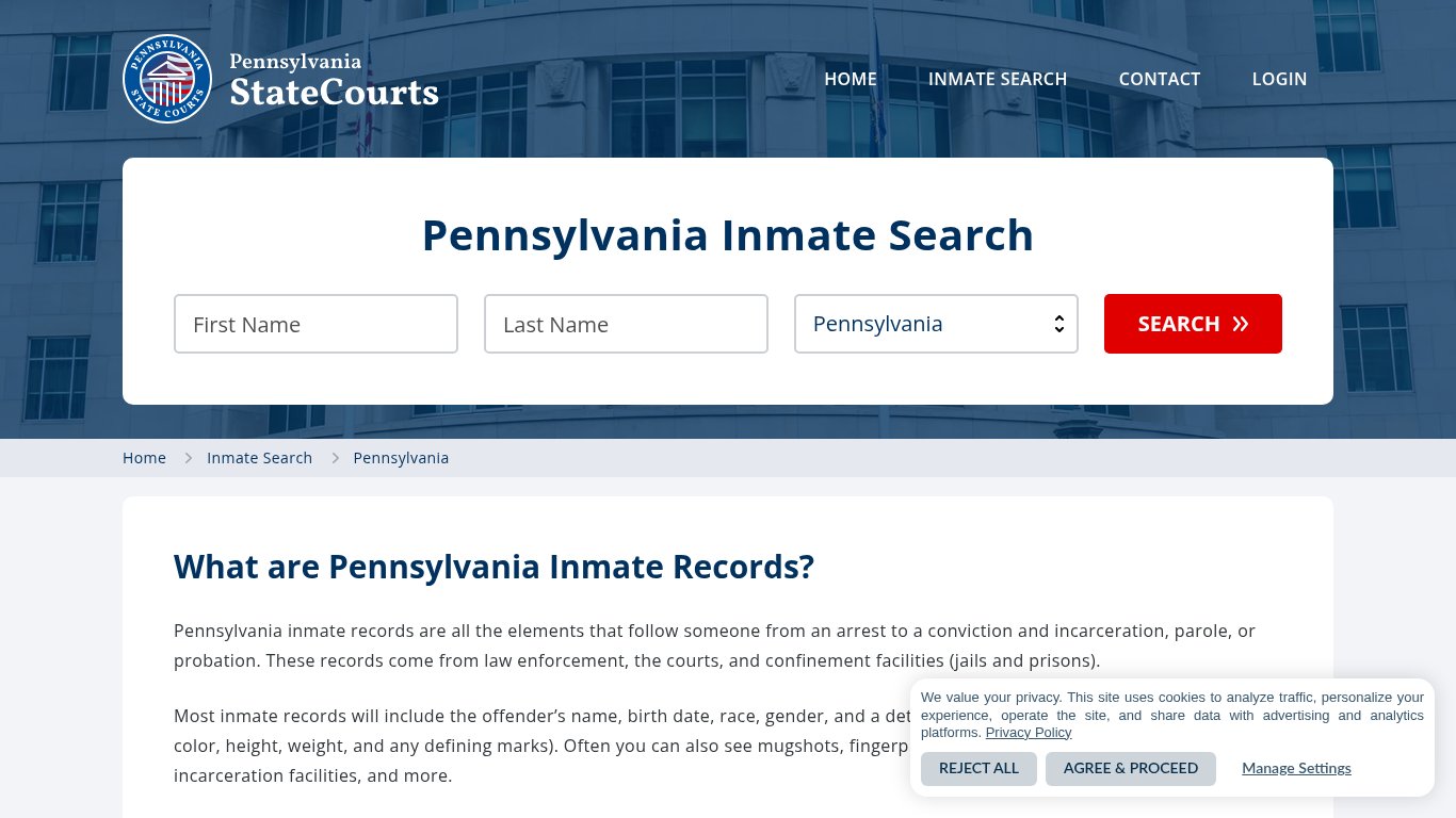Pennsylvania Inmate Search, Prison and Jail Information - StateCourts